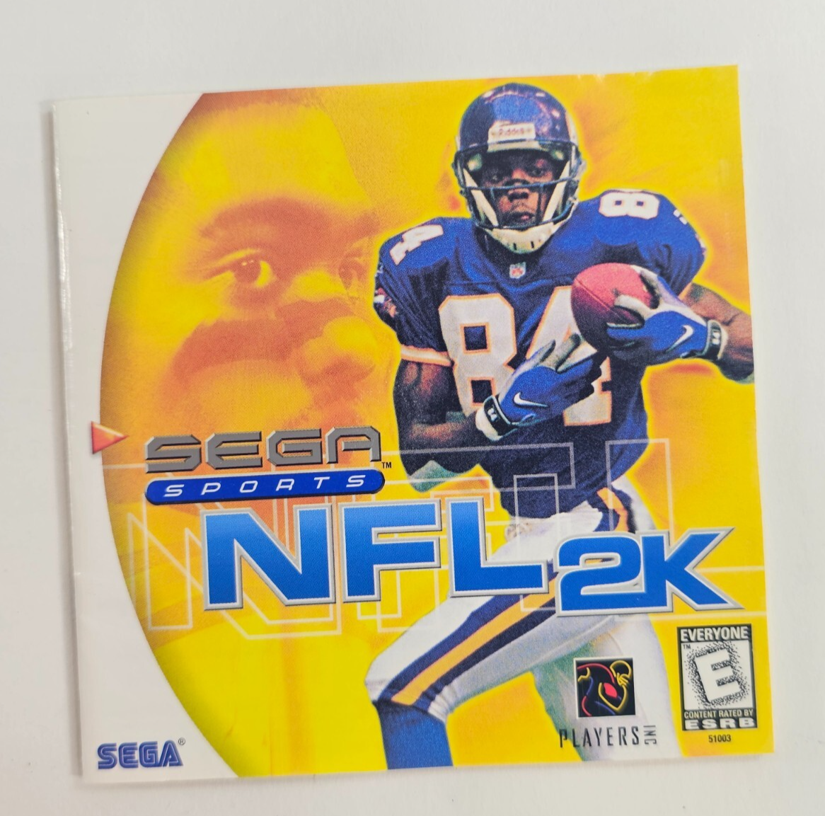 NFL 2K (Sega Dreamcast, 1999) Game Case Manual - Tested and Working