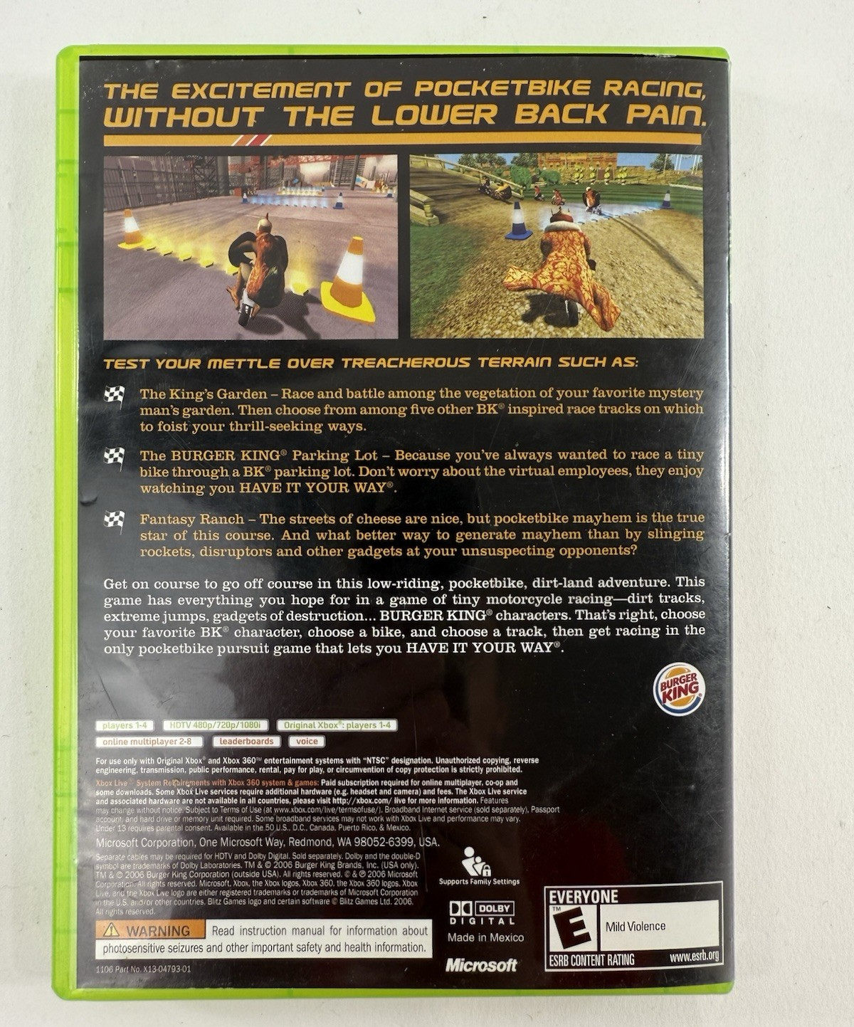 Pocketbike Racer (Microsoft Xbox 360, 2006) Game, Case, Manual - Tested