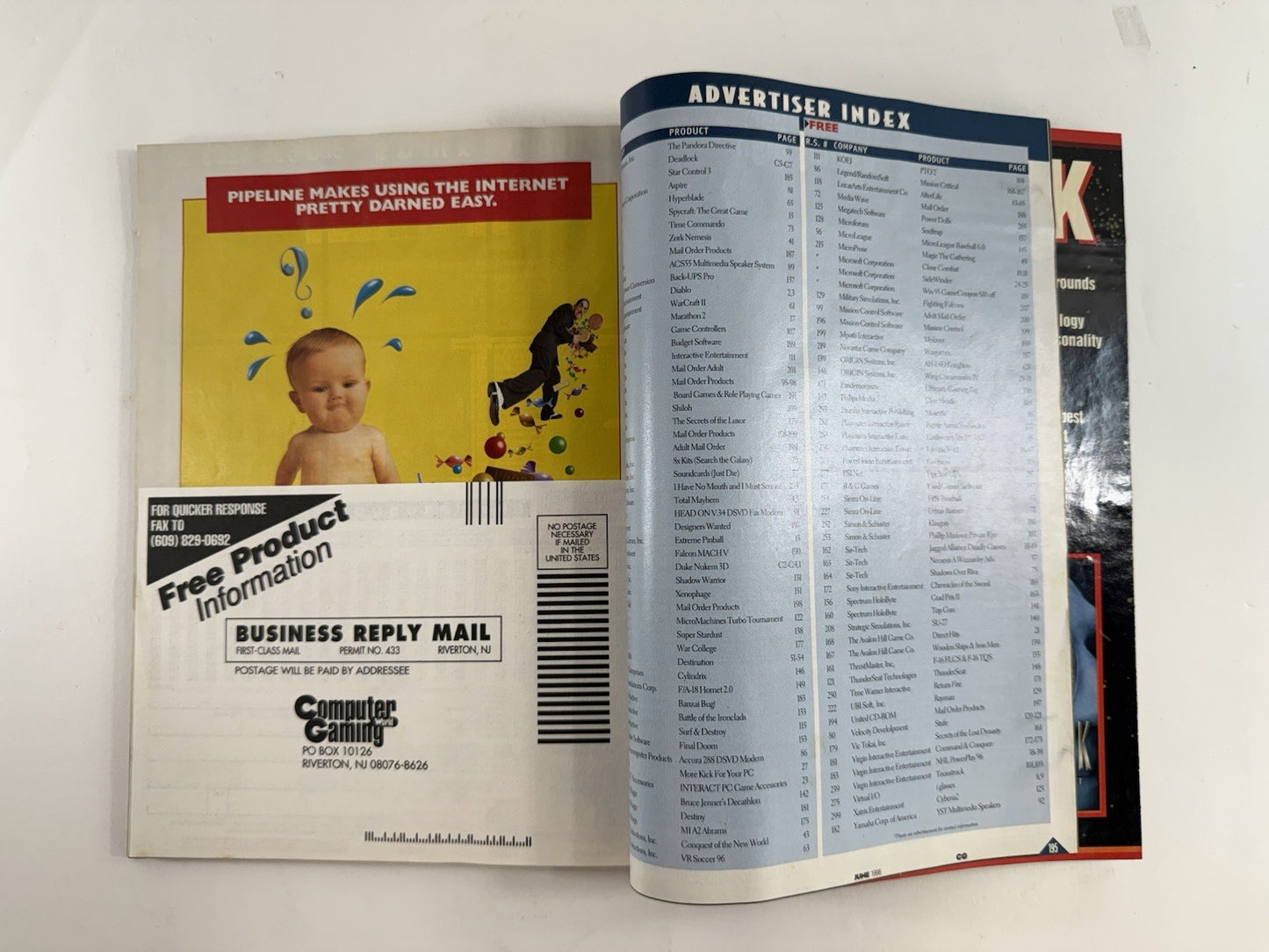 Computer Gaming World Magazine June 1996 #143  3-D Is Here! Dark Earth Cover