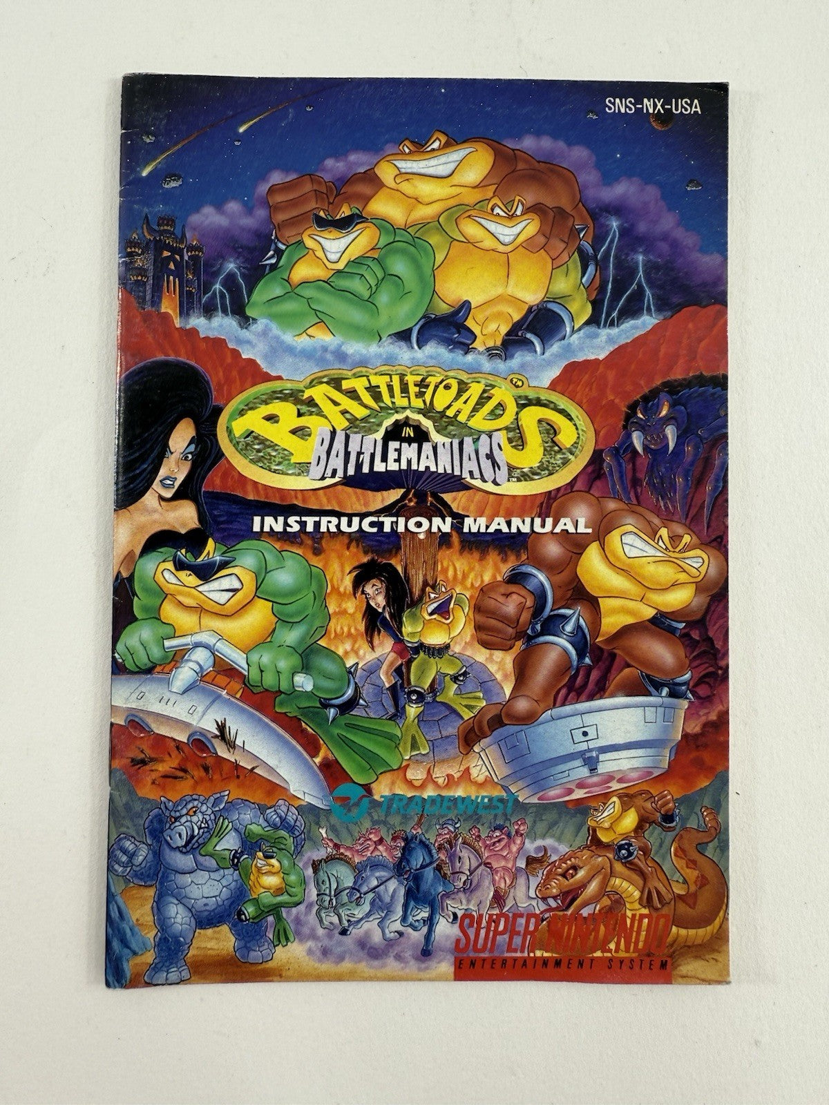 Battletoads in Battlemaniacs (Super Nintendo SNES, 1993) Instructional Manual