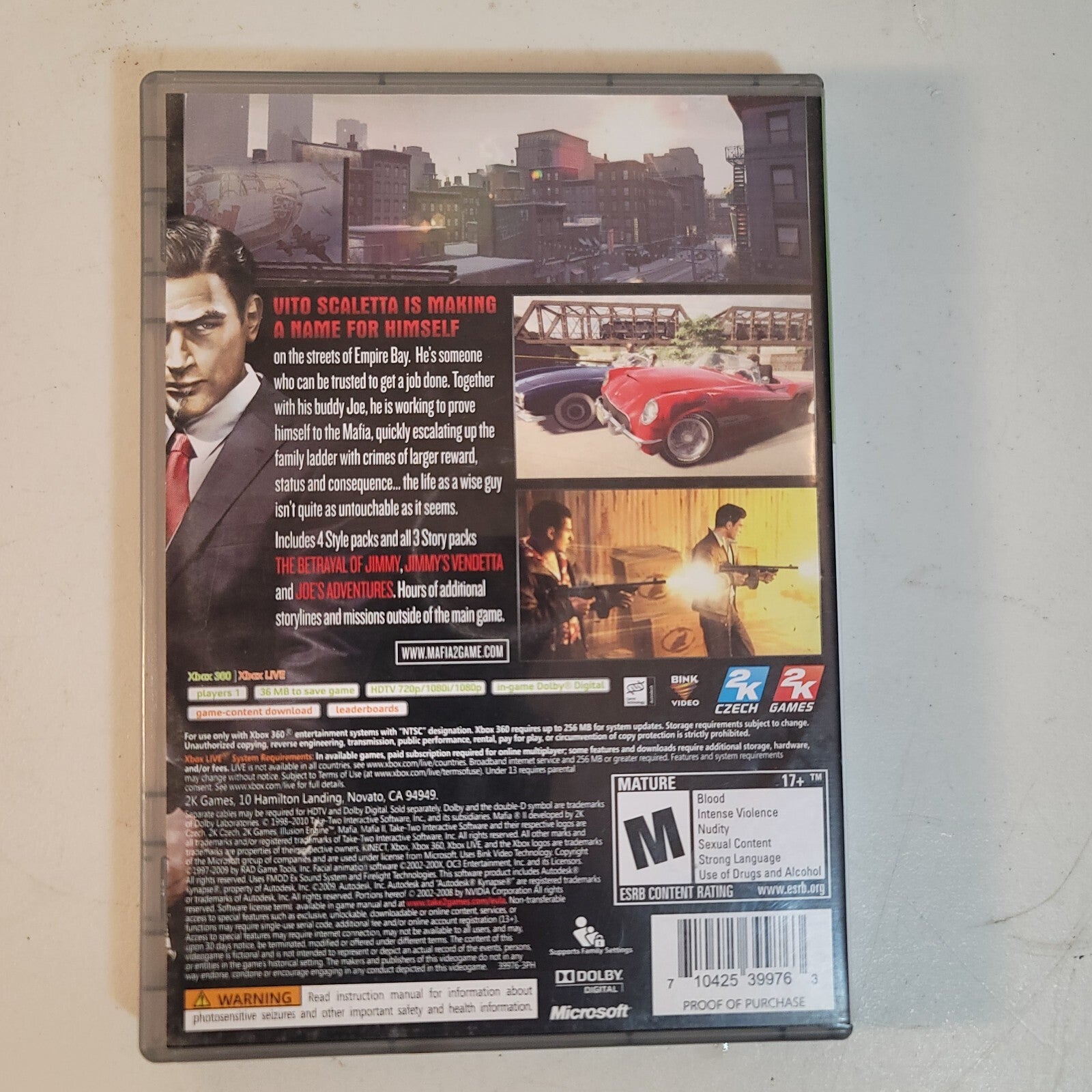 Mafia II 2 (Microsoft Xbox 360, 2010)  CIB