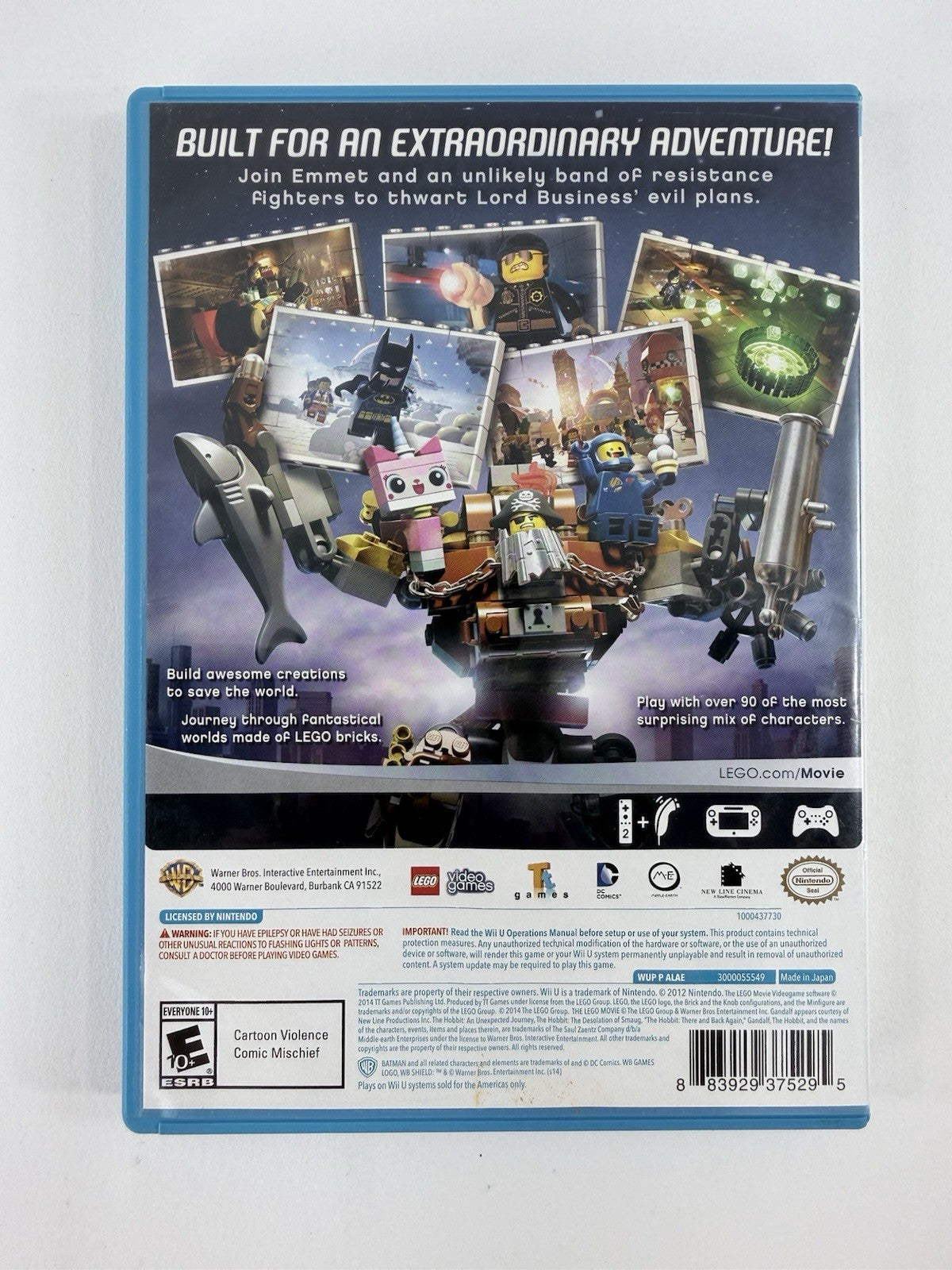 The LEGO Movie Videogame (Nintendo Wii U, 2014) Game Case Manual - Tested