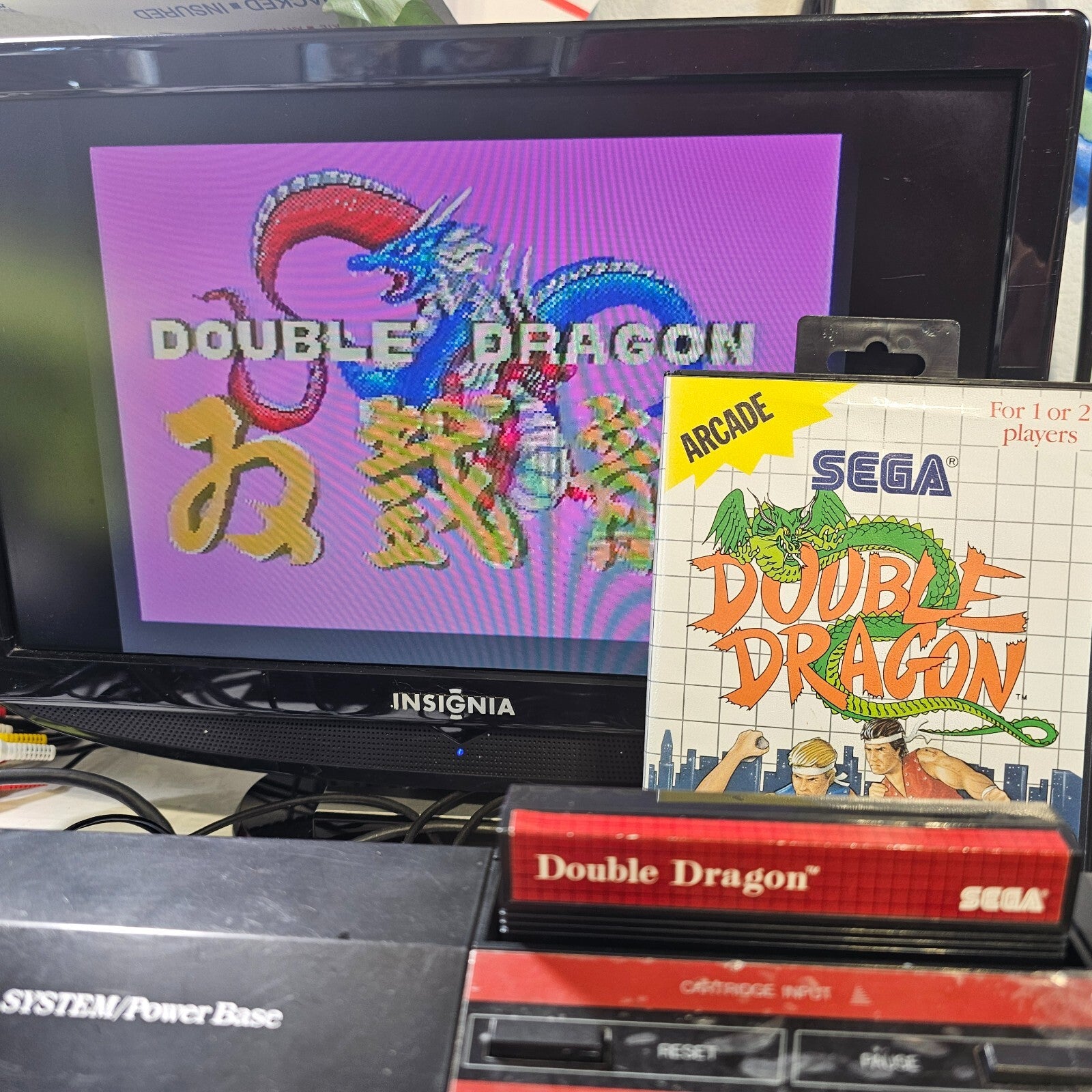 Double Dragon (Sega Master System, 1988) Game and Case - Tested and Working