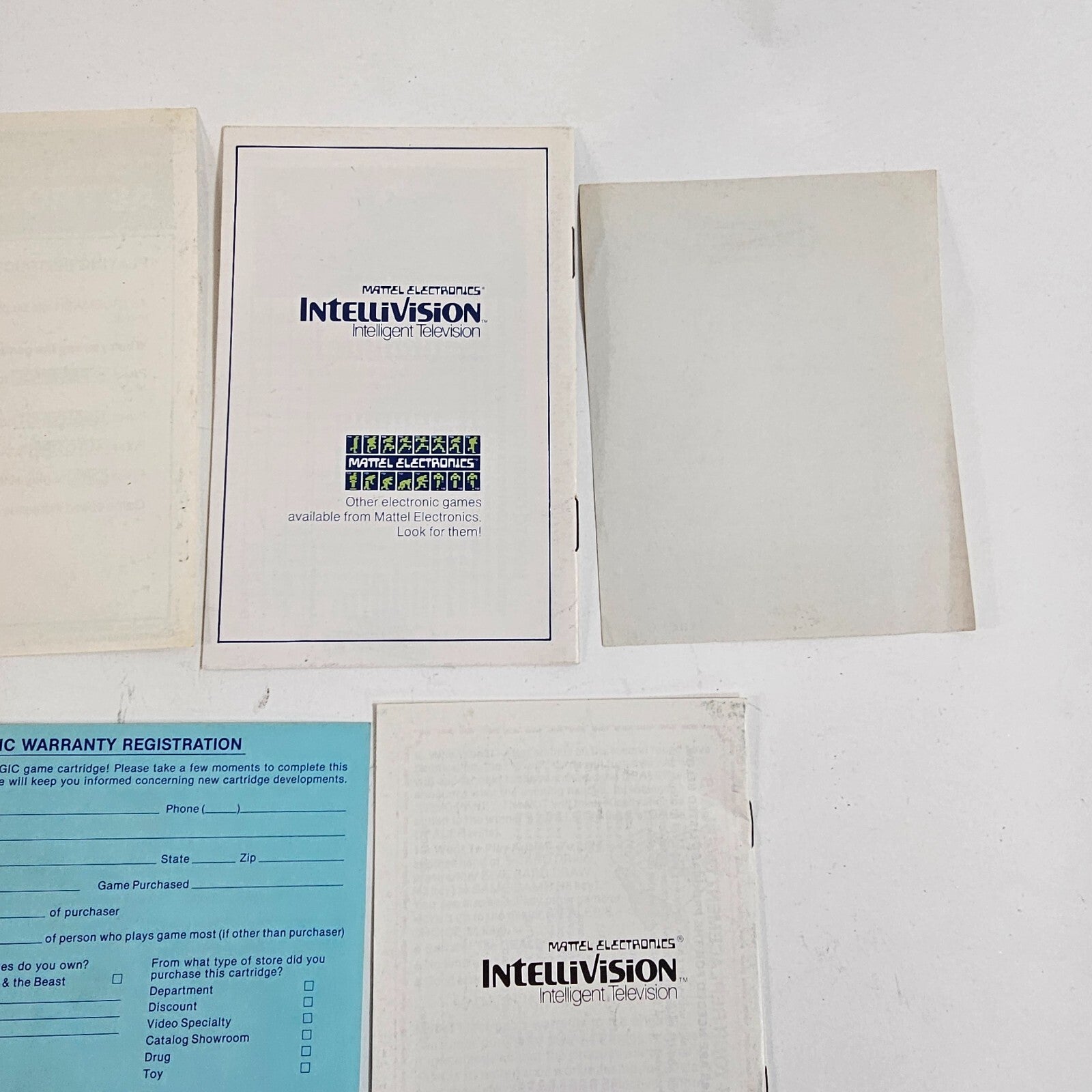 Mattel Intellivision Imagic Manuals and Inserts - Dragonfire, Atlantis, and more
