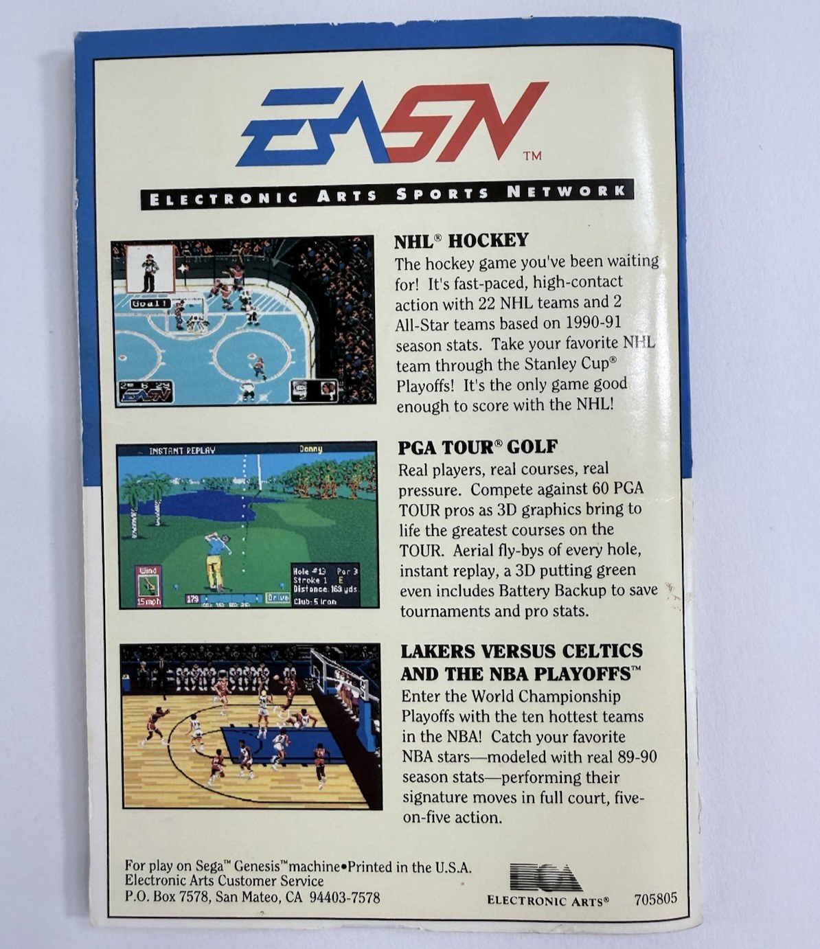 John Madden Football '92 (Sega Genesis, 1991) Game, Case, and Manual - Tested