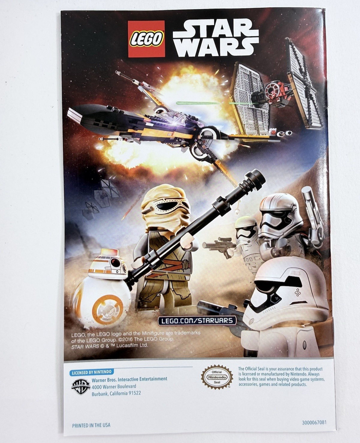LEGO Star Wars: The Force Awakens ( Wii U, 2016) Game Case Manual - Tested