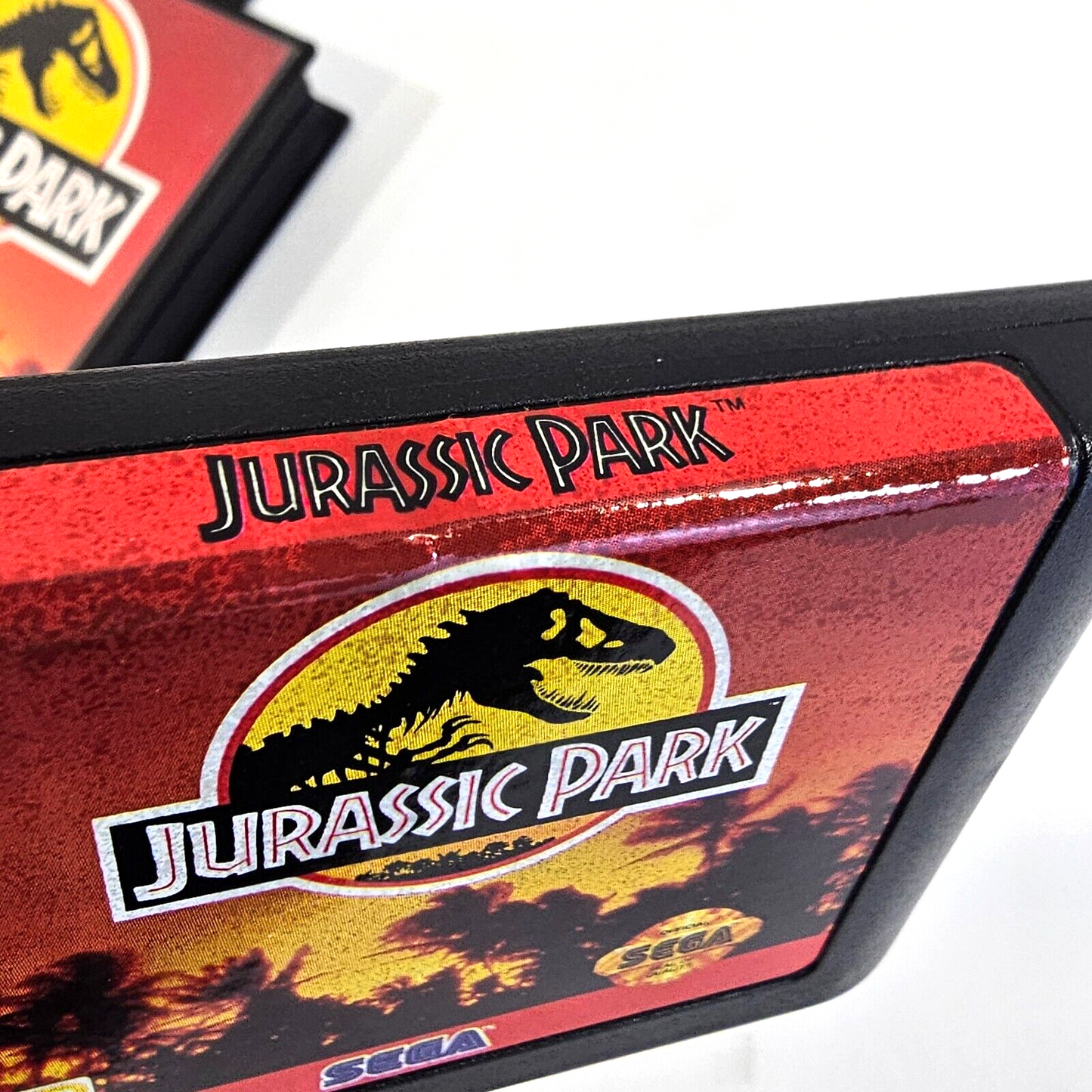 Jurassic Park (Sega Genesis, 1993) Game and Case with Hangtab - Tested