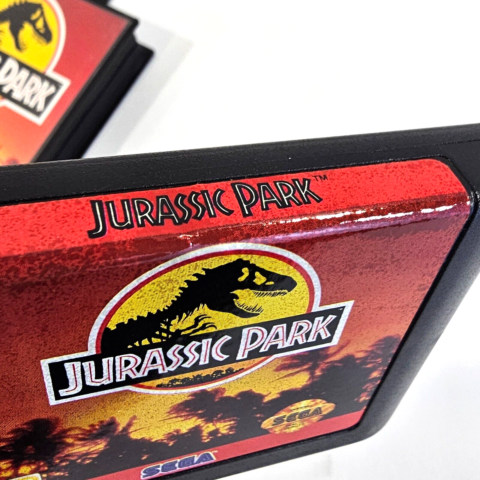 Jurassic Park (Sega Genesis, 1993) Game and Case with Hangtab - Tested