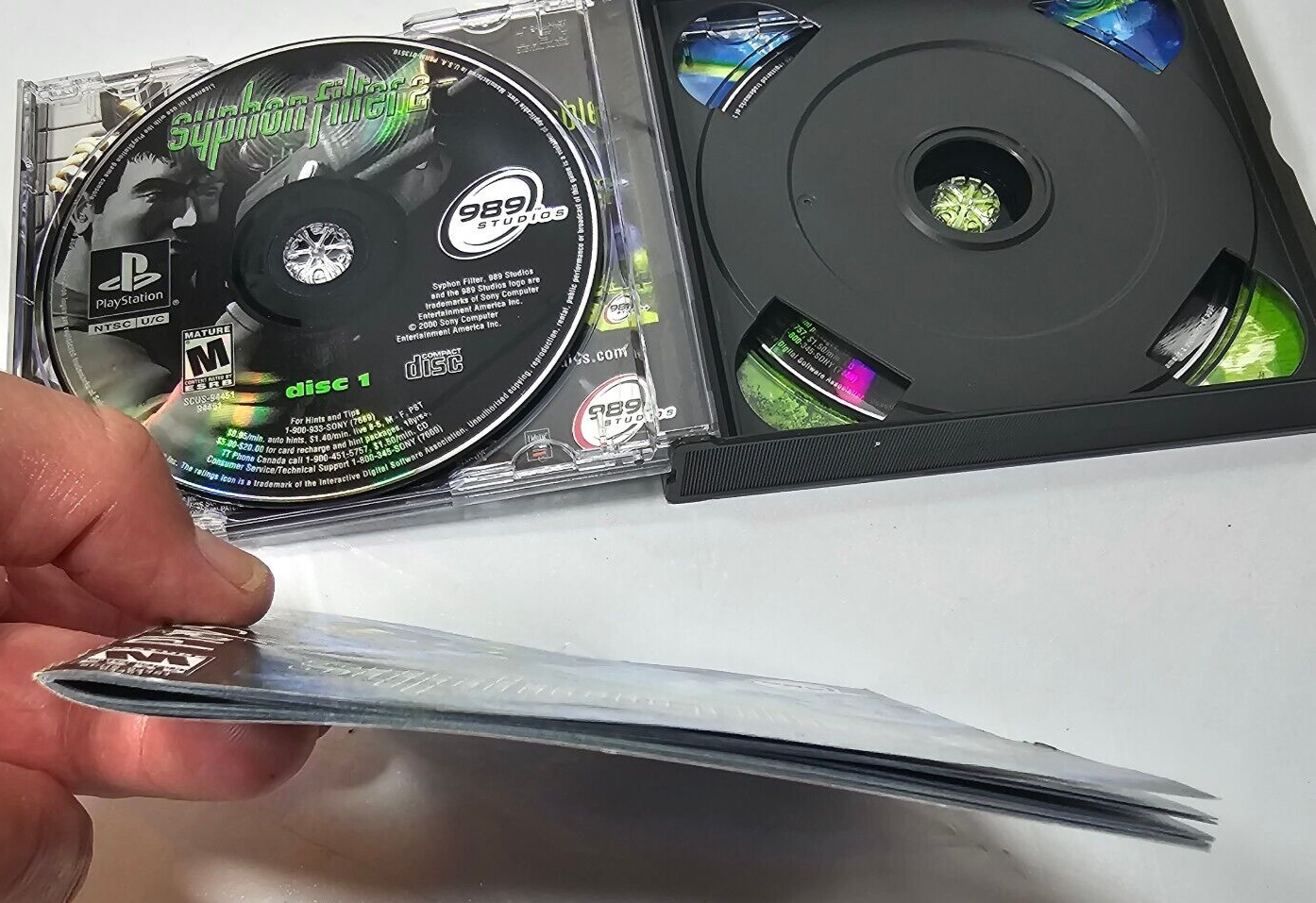 Syphon Filter 2 (Sony PlayStation, 2000) Game, Case, Manual - Tested