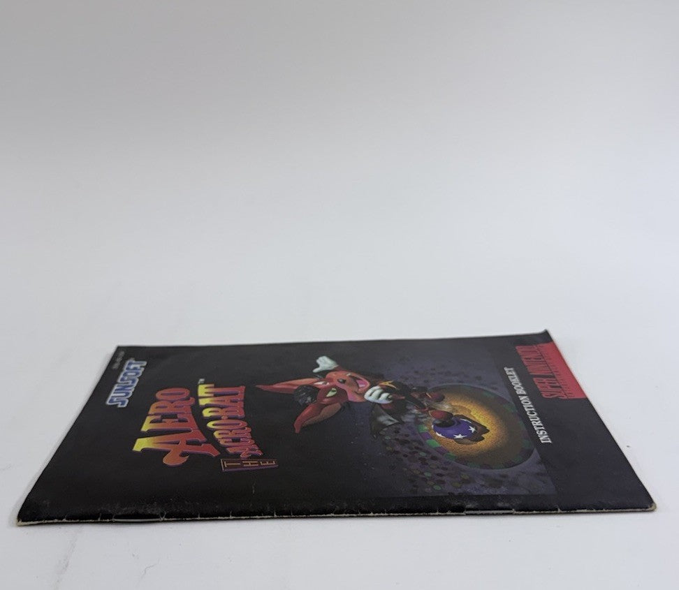 Aero The Acro-Bat 1993 Instruction Booklet for Super Nintendo SNS-XB-USA
