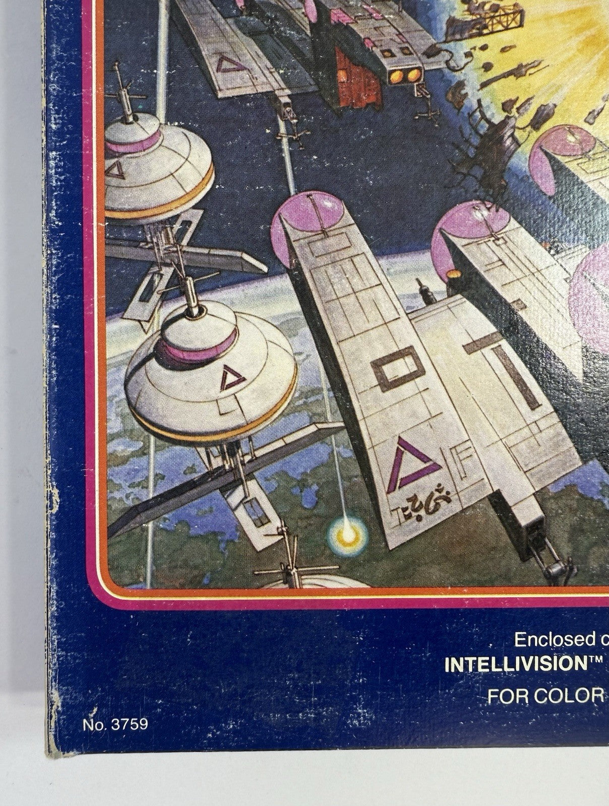 Space Armada (Intellivision, 1981) Game, Box, Manual, Overlays -Tested & Working