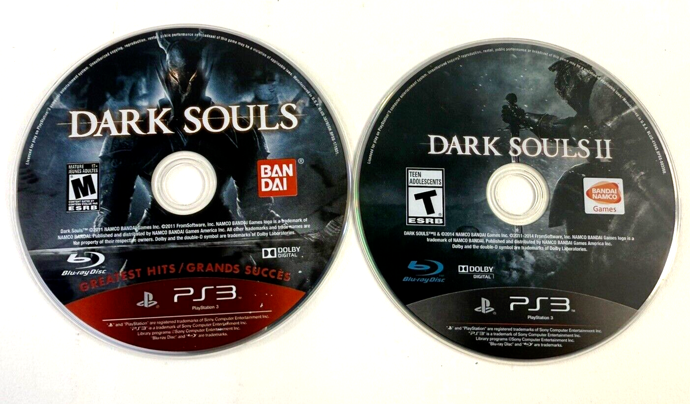 Dark Souls (Sony PlayStation 3 bundle) Dark Souls 2 Discs - Tested and Working