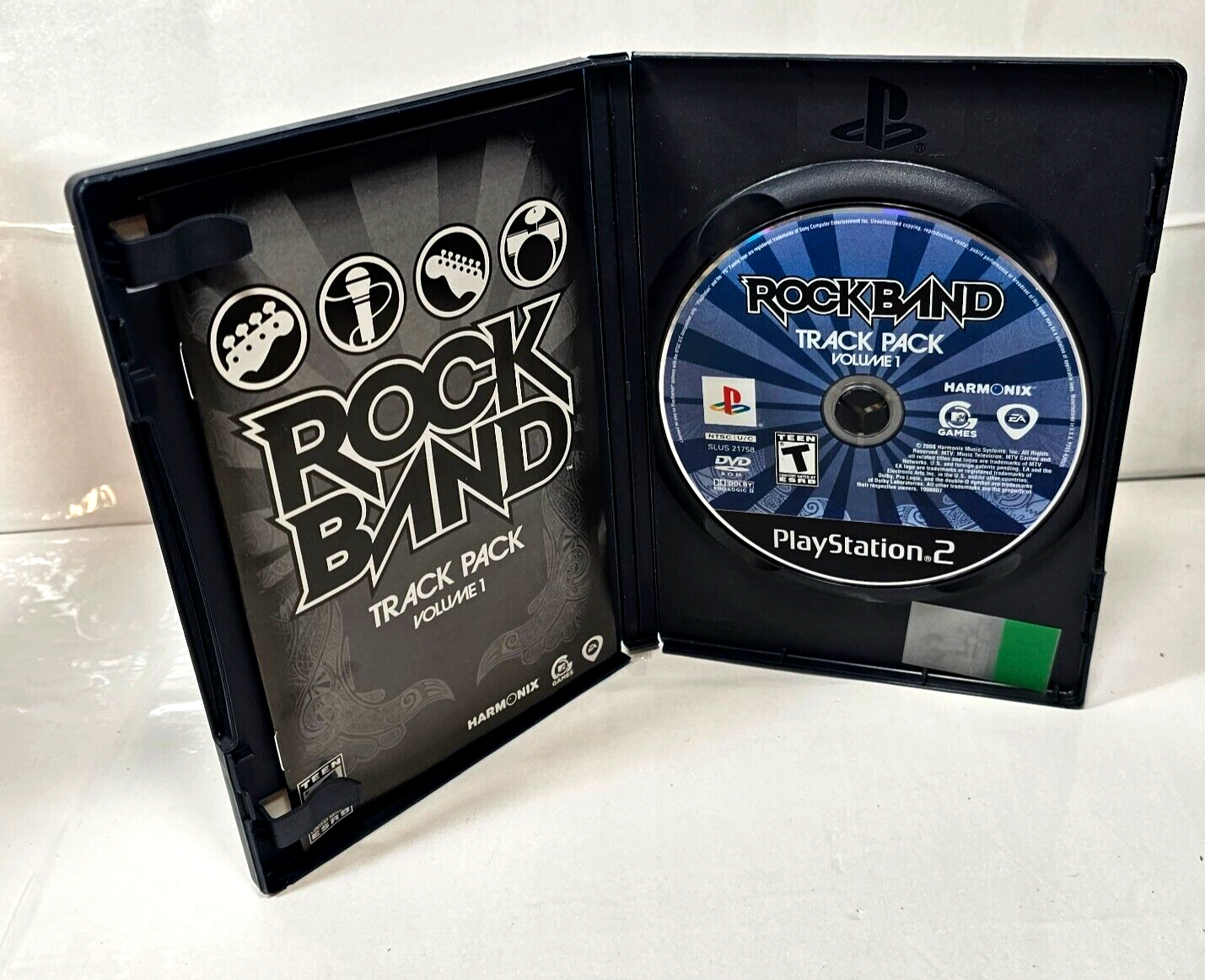 Rock Band: Track Pack Vol. 1  (PlayStation 2, 2008) Game Case Manual CIB