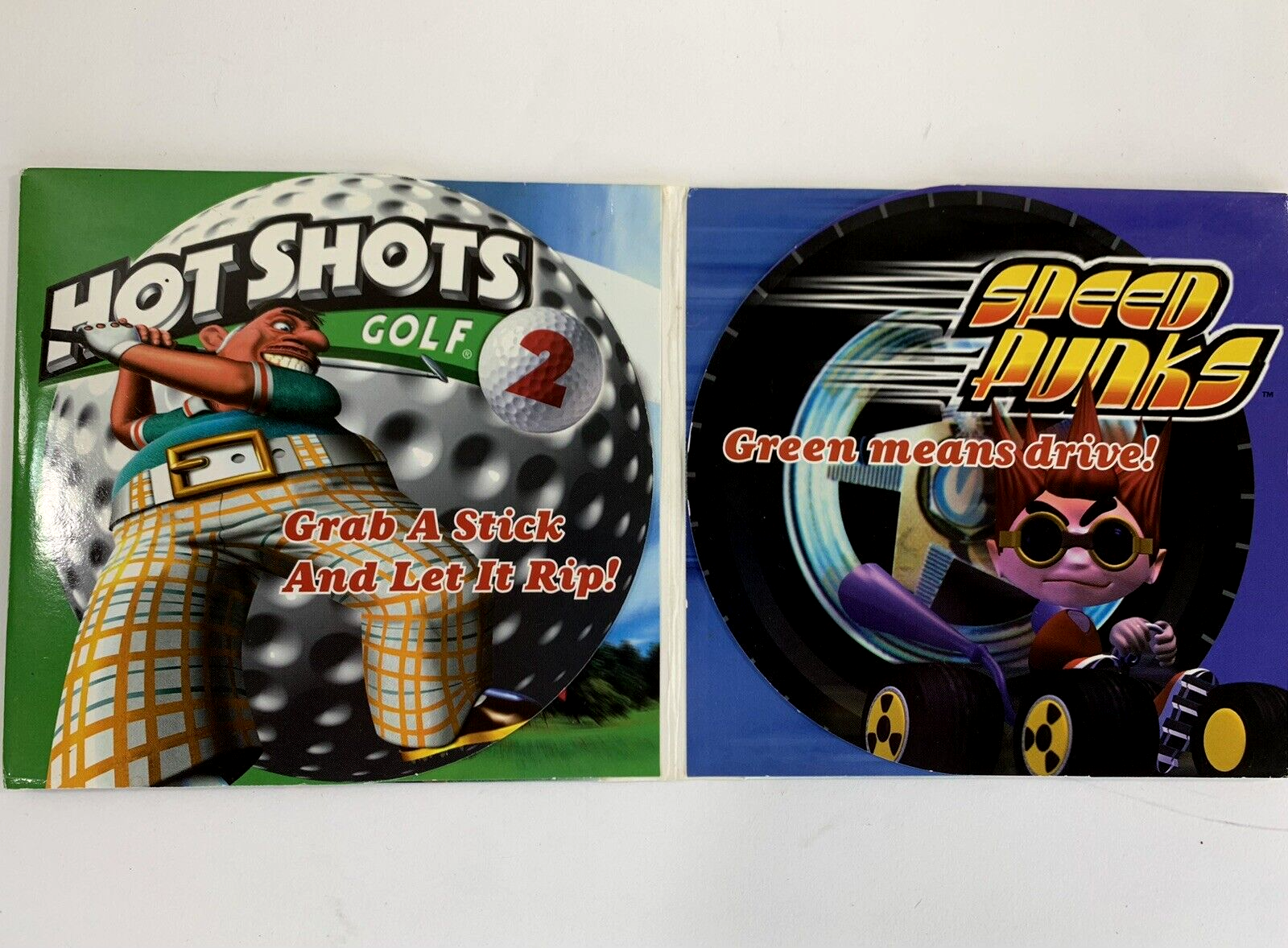 Hot Shots Golf 2 and Speed Punks (Sony PlayStation, 2000) Demo Discs & Sleeve