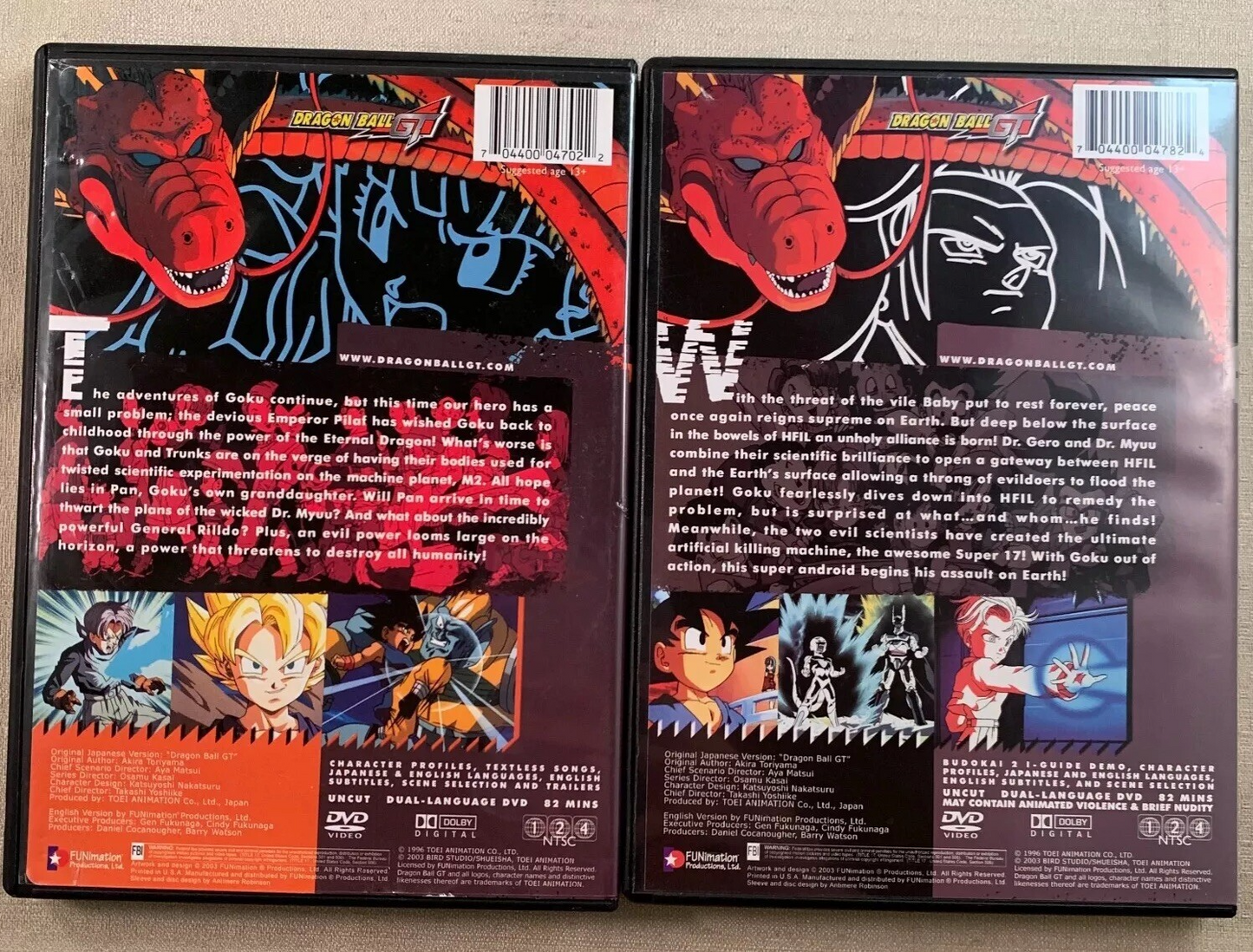 Dragon Ball GT:  Affliction & Calculations (DVD Bundle, 2003) Tested and Working