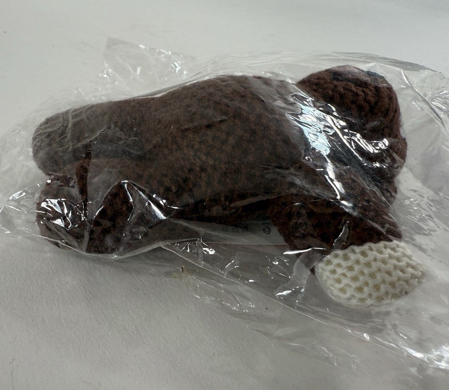 Tiger Television Limited 1998 Mr. Bean Teddy Bear Knit Plush Keyring - New
