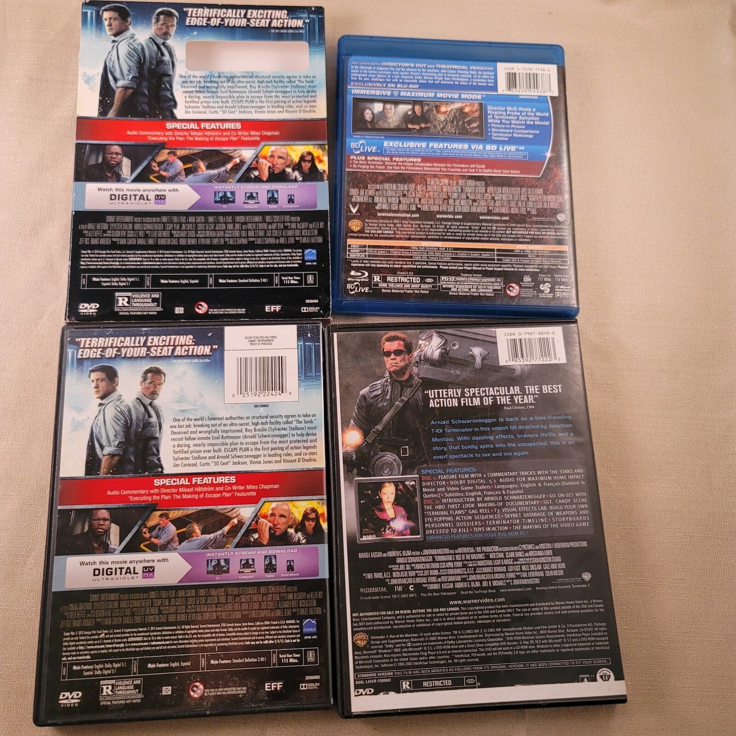 Terminator 3 Schwarzenegger Movie Lot Predator Escape Salvation DVD