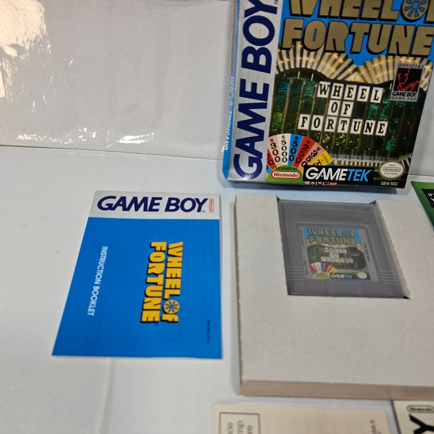Wheel of Fortune (Nintendo Gameboy, 1990) CIB Game Box Manual Inserts