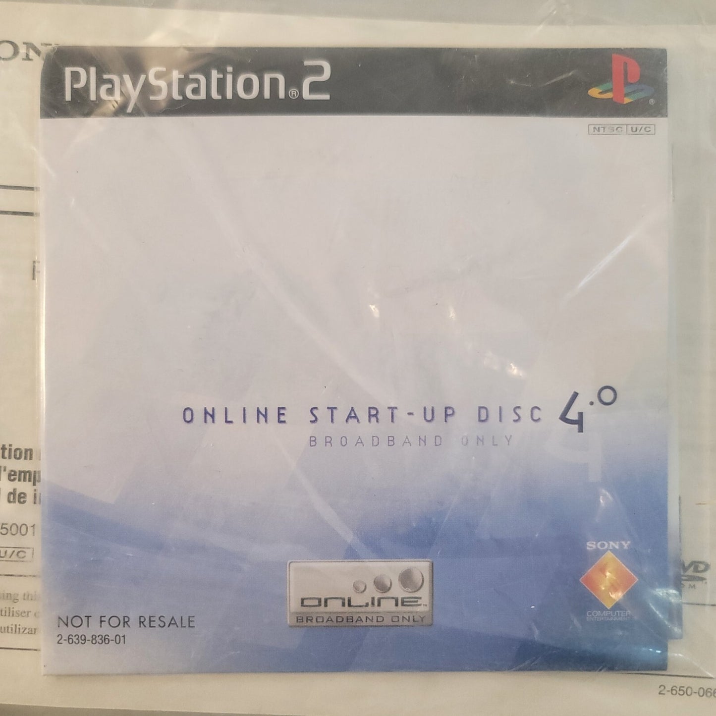 Sony PS2 PlayStation 2 Online Start-Up Disc Ver. 4.0 Brand New Sealed Packet