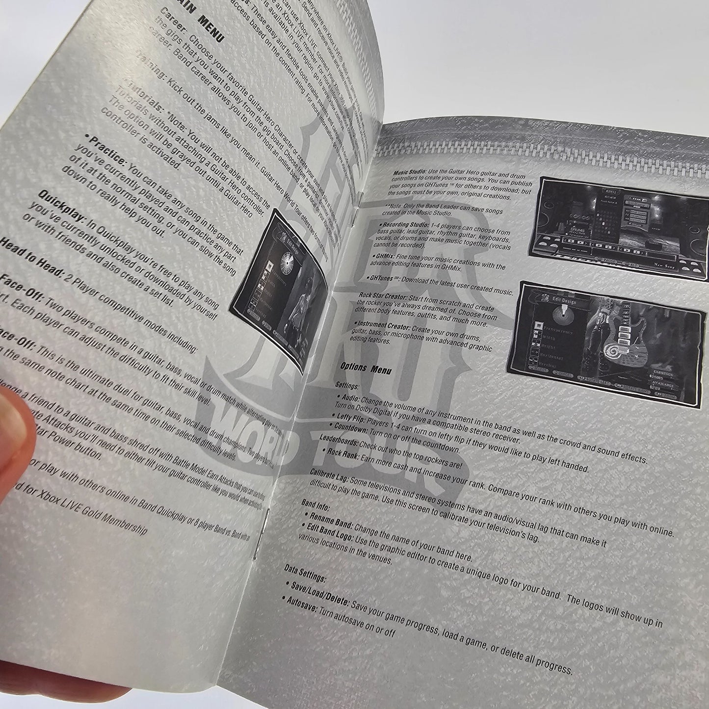 Guitar Hero World Tour (Xbox 360, 2004) Game, Manual, Case Art  - Tested - Read