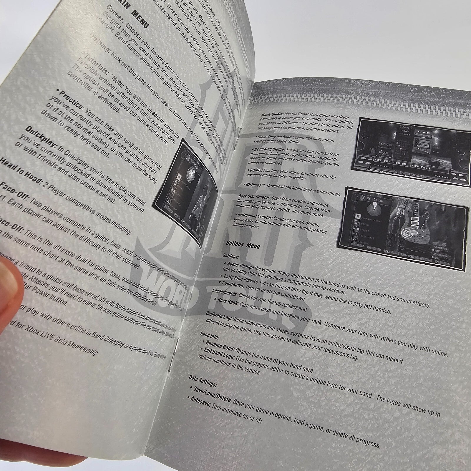 Guitar Hero World Tour (Xbox 360, 2004) Game, Manual, Case Art  - Tested - Read