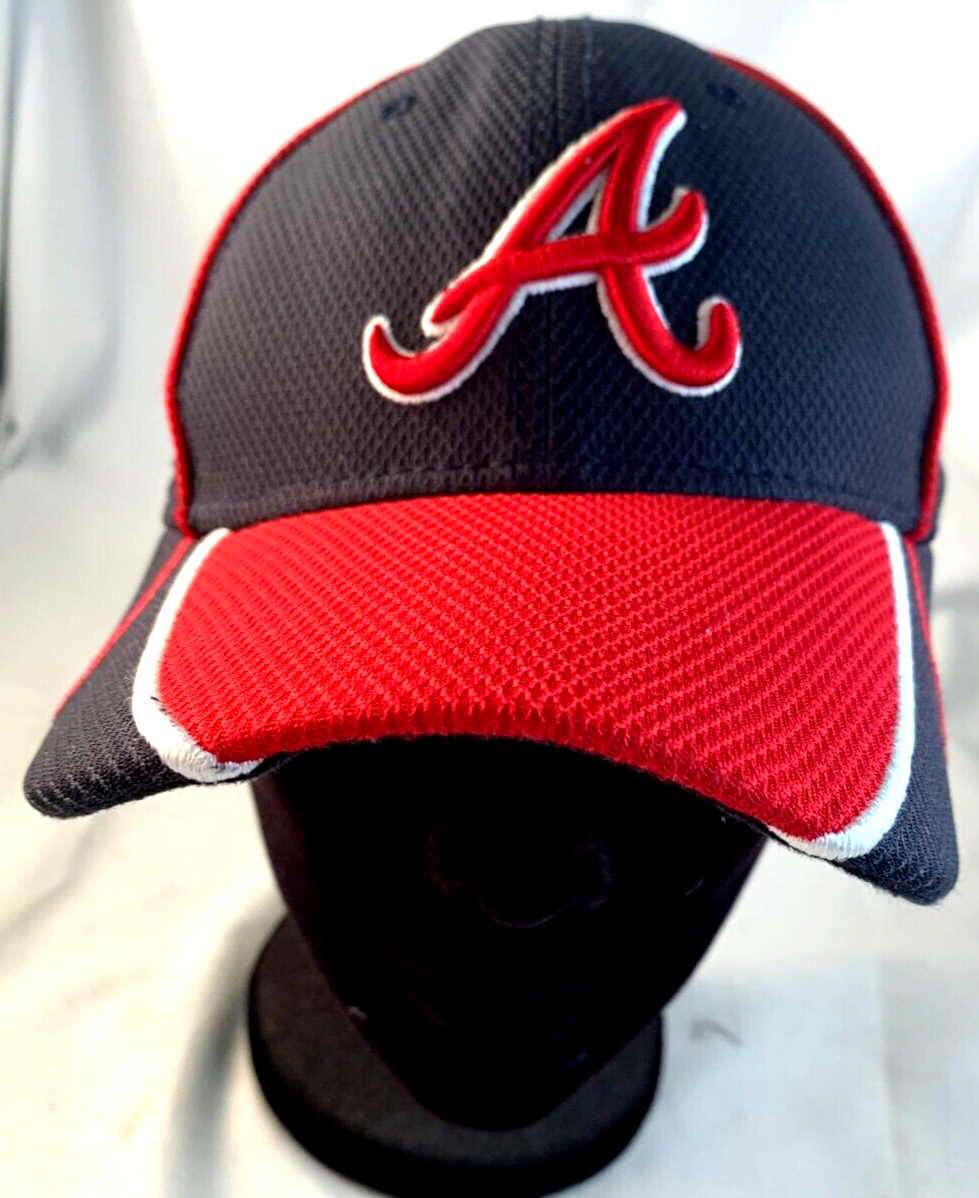 New Era 2014 Atlanta Braves Youth Size 9Forty Red/Navy Blue Mesh Adjustable Hat