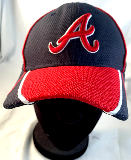 New Era 2014 Atlanta Braves Youth Size 9Forty Red/Navy Blue Mesh Adjustable Hat