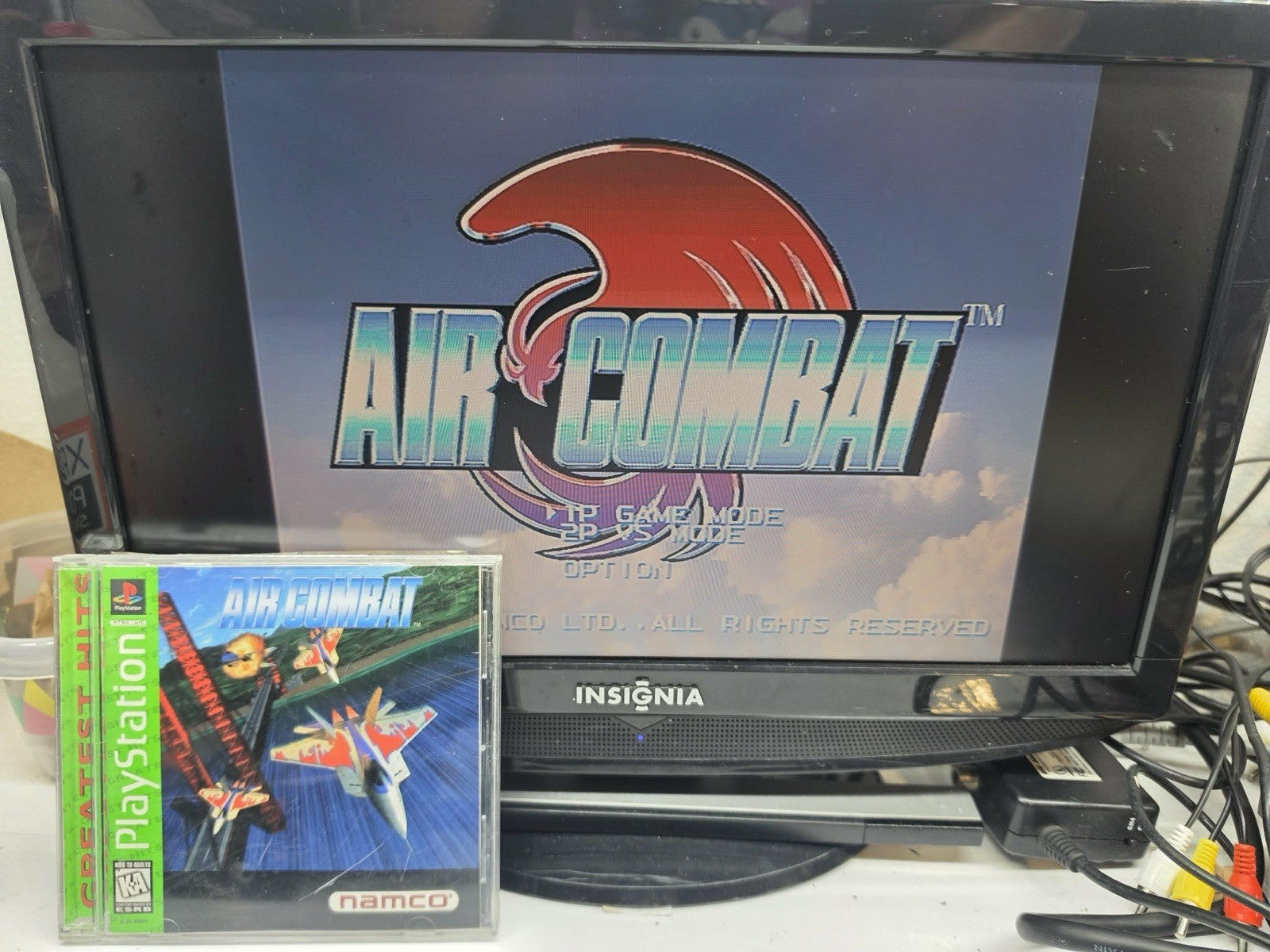 Air Combat (Sony PlayStation 1, 1995) Game Case Manual Registration - Tested