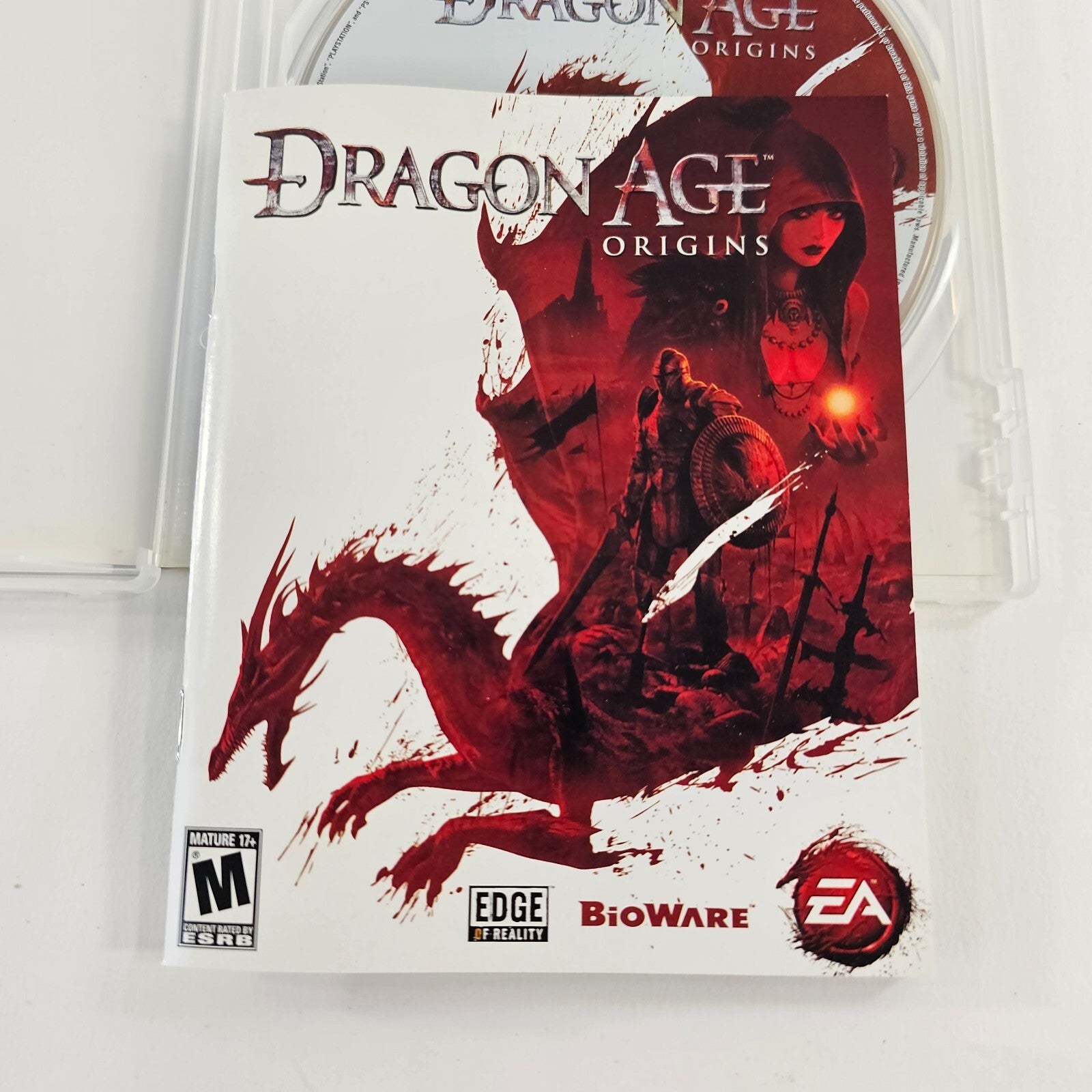 Dragon Age: Origins (Sony PlayStation 3, 2009) Game Case Manual - Tested