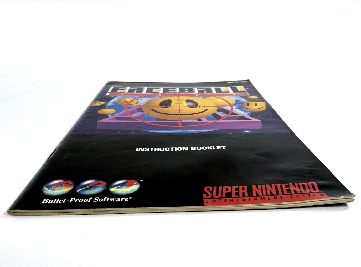 Faceball 2000 Super Nintendo Original Instruction Booklet  SNS-2F-USA