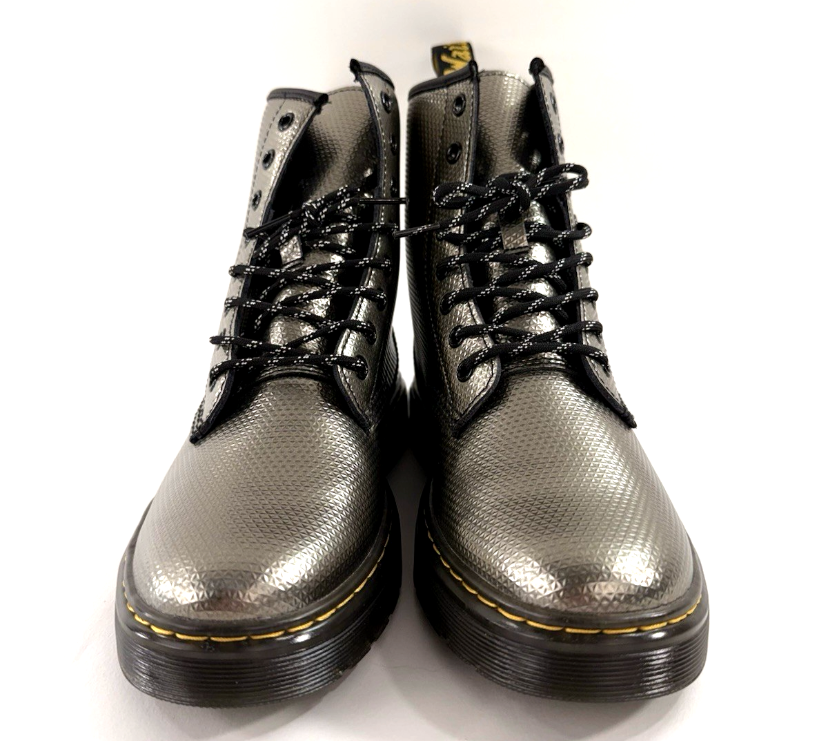 Doc Martens Zavala Metallic Textured Leather 8-Eye Unisex Boots Men's US Size 8