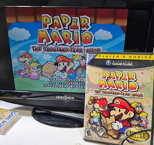 Paper Mario: The Thousand-Year Door (GameCube, 2004) Game Case Inserts - Tested