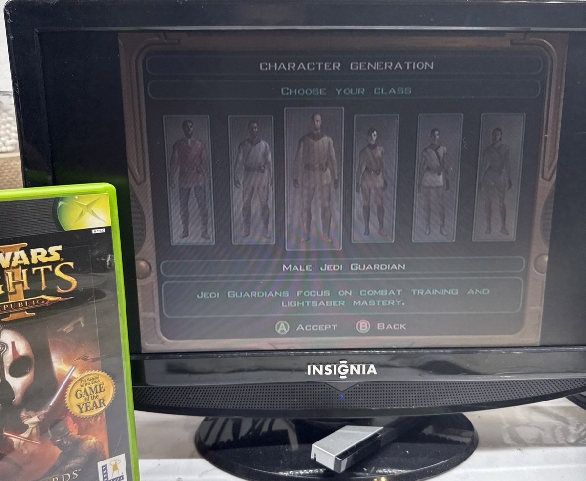 Star Wars: Knights of the Old Republic II (Xbox, 2004) Game Case Manual Reg.