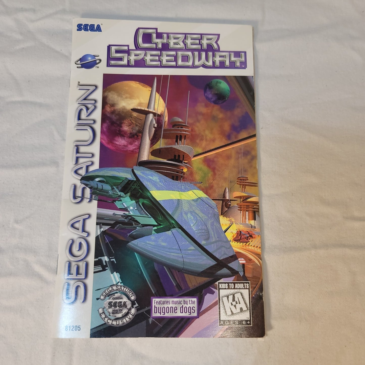 Cyber Speedway (Sega Saturn, 1995) Disc and Manual