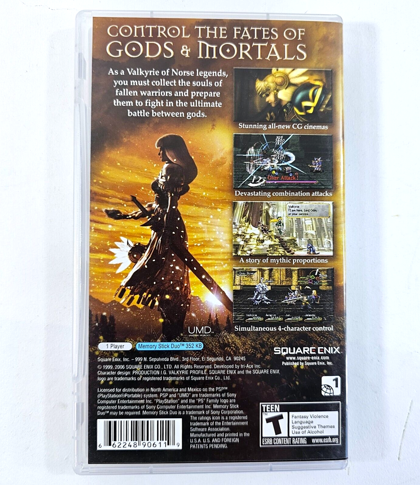 Valkyrie Profile: Lenneth (Sony PSP, 2006) Game Case Manual Registration Card