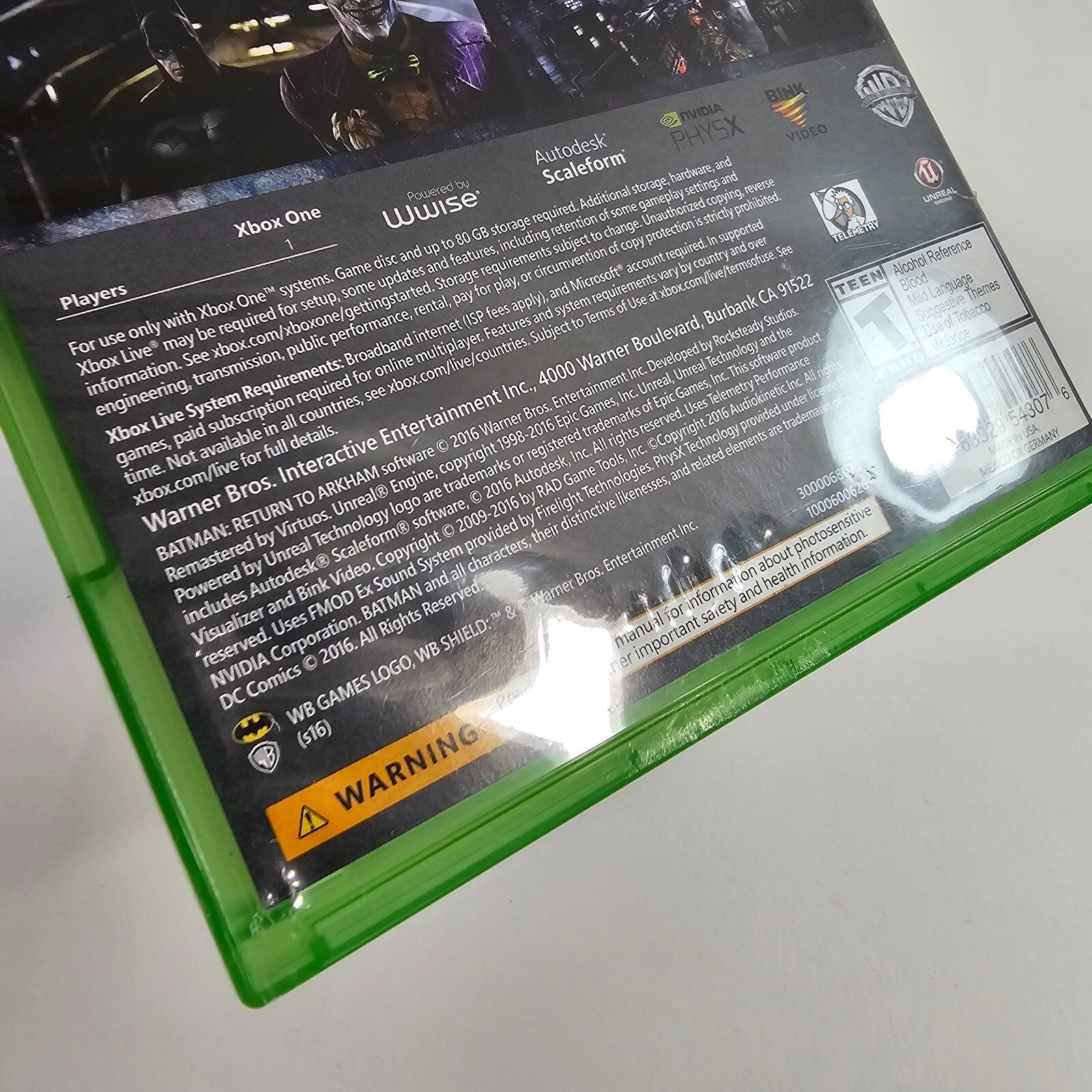 Batman: Return To Arkham (Microsoft Xbox One, 2016) Discs, Case, Manual - Tested