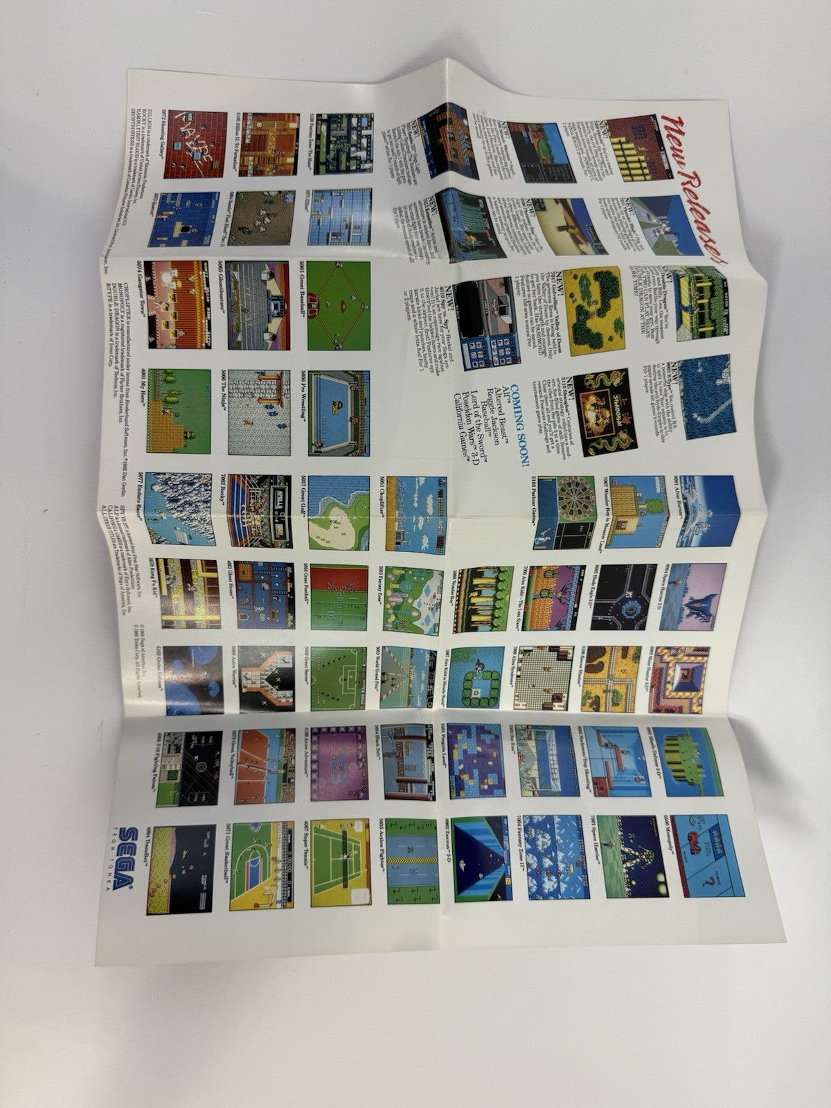 After Burner (Sega Master System, 1988) Game Case Manual Poster - Tested