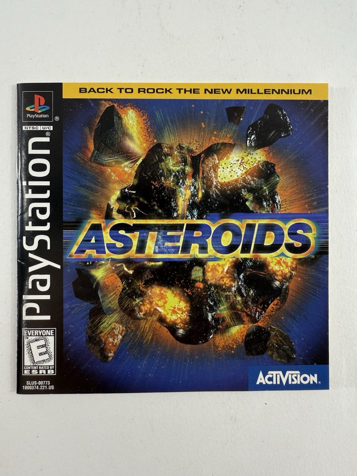 Asteroids (Sony PlayStation 1, 1998) Game Case Manual Registration Card - Tested