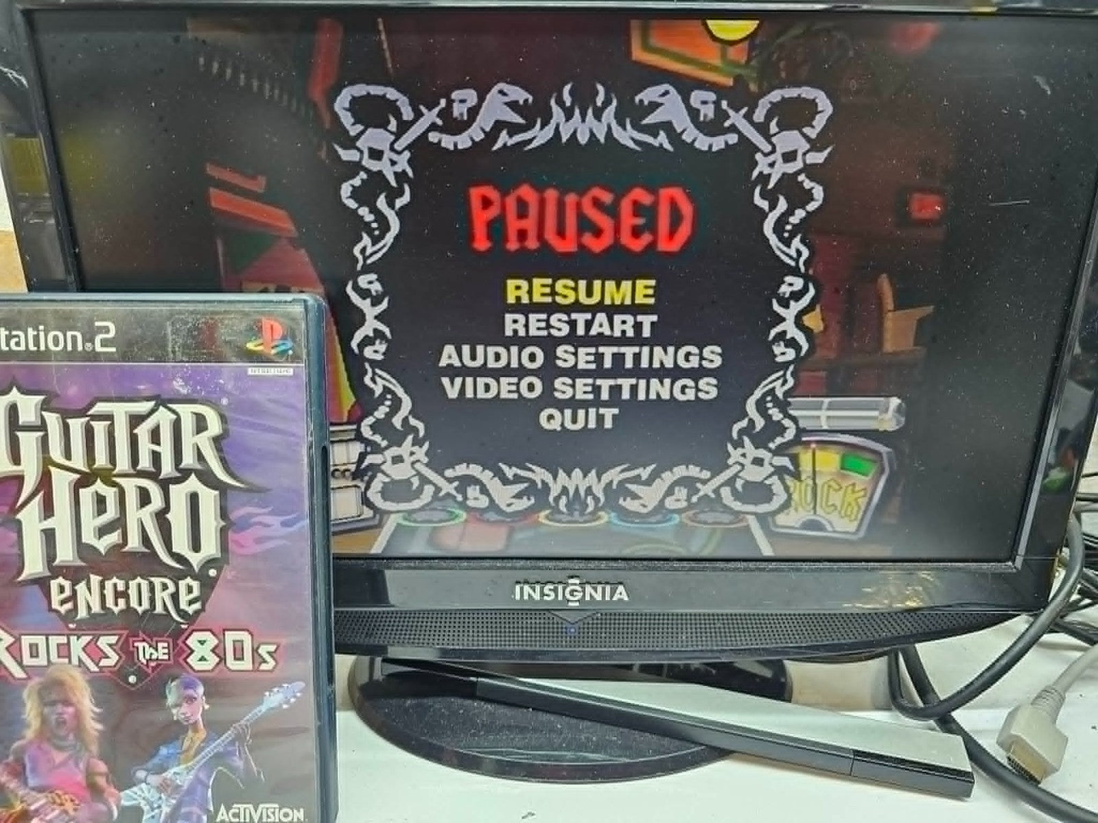 Guitar Hero Encore: Rocks the 80s (Sony PlayStation 2, 2007) Game, Case, Manual