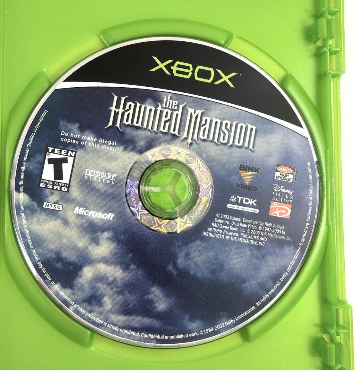 The Haunted Mansion (Xbox, 2003) Game, Case, Manual, Reg. Card, Ticket - Tested