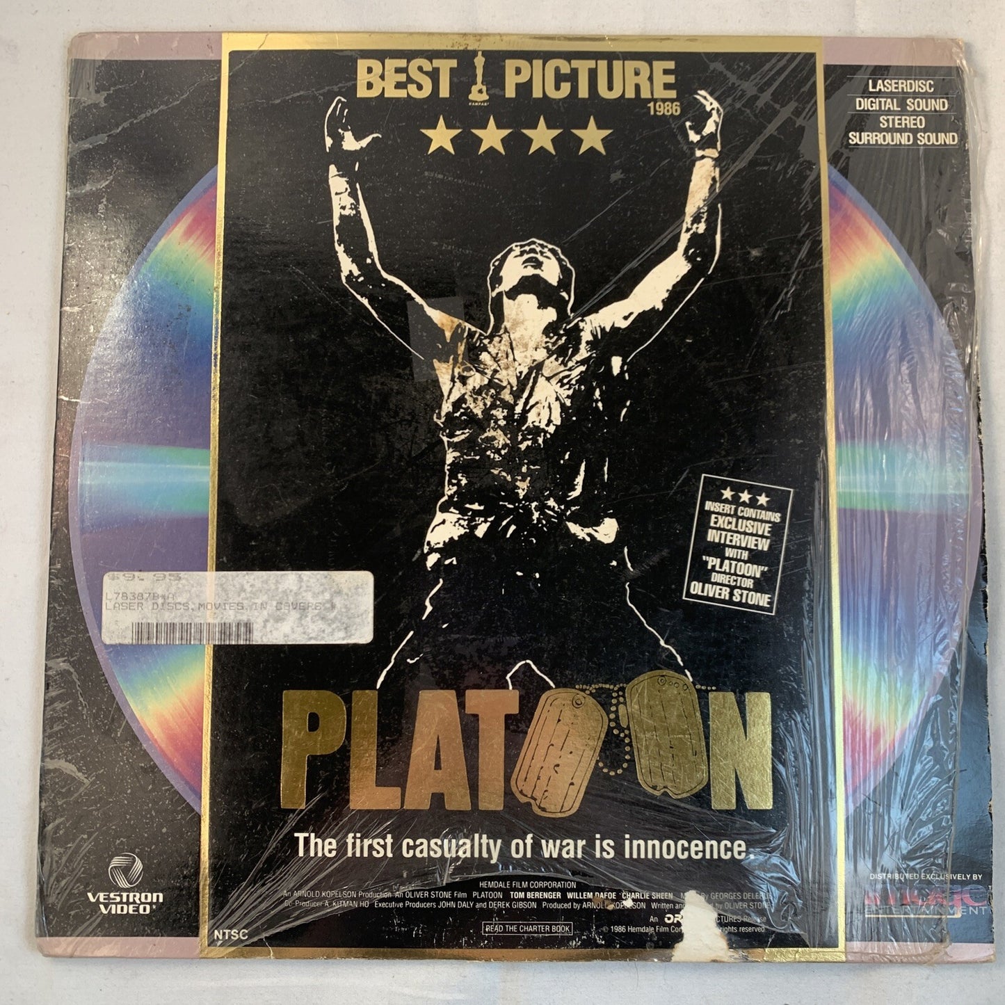 Platoon (Laserdisc CLV Extended Play - Tested and Working