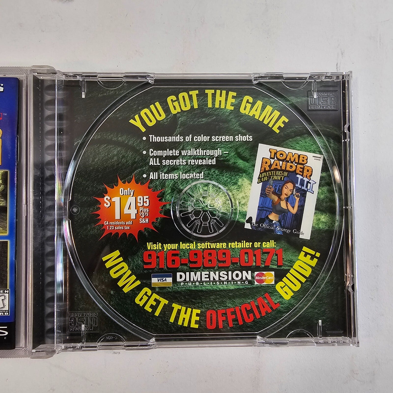 Tomb Raider III: Adventures of Lara Croft (Sony PlayStation 1, 1998) Complete