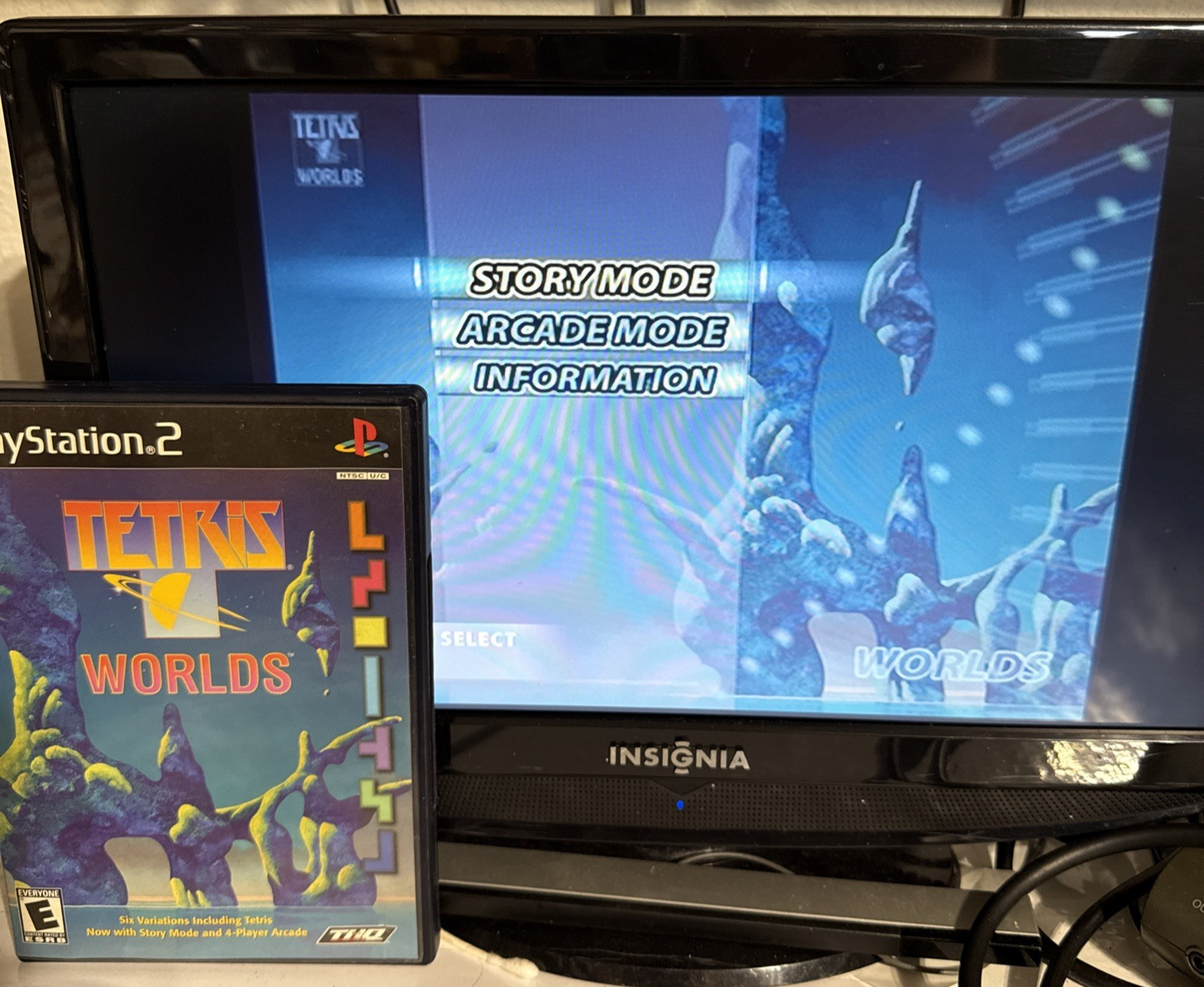Tetris Worlds -- Roger Dean Variant (PlayStation 2, 2002) Game and Case - Tested