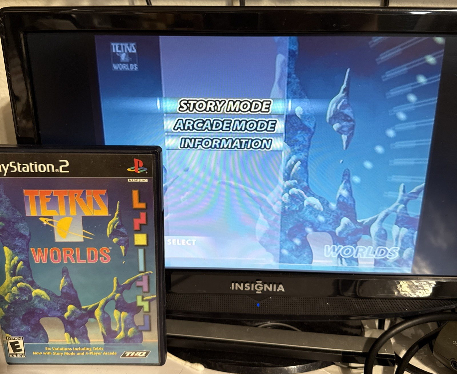 Tetris Worlds -- Roger Dean Variant (PlayStation 2, 2002) Game and Case - Tested