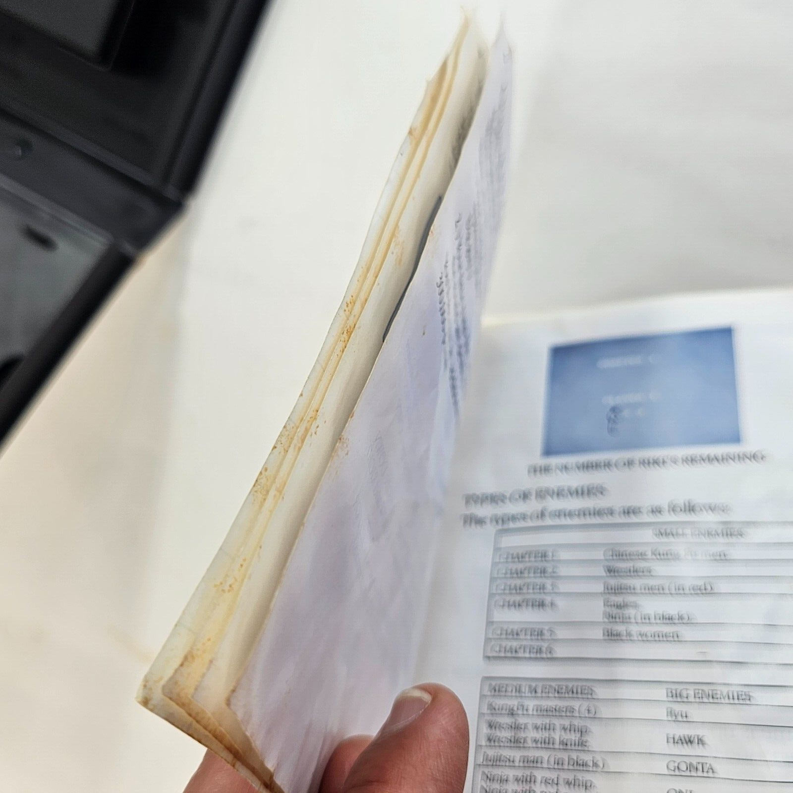 Black Belt (Sega Master System, 1986) Game Case Manual  - Tested and Working