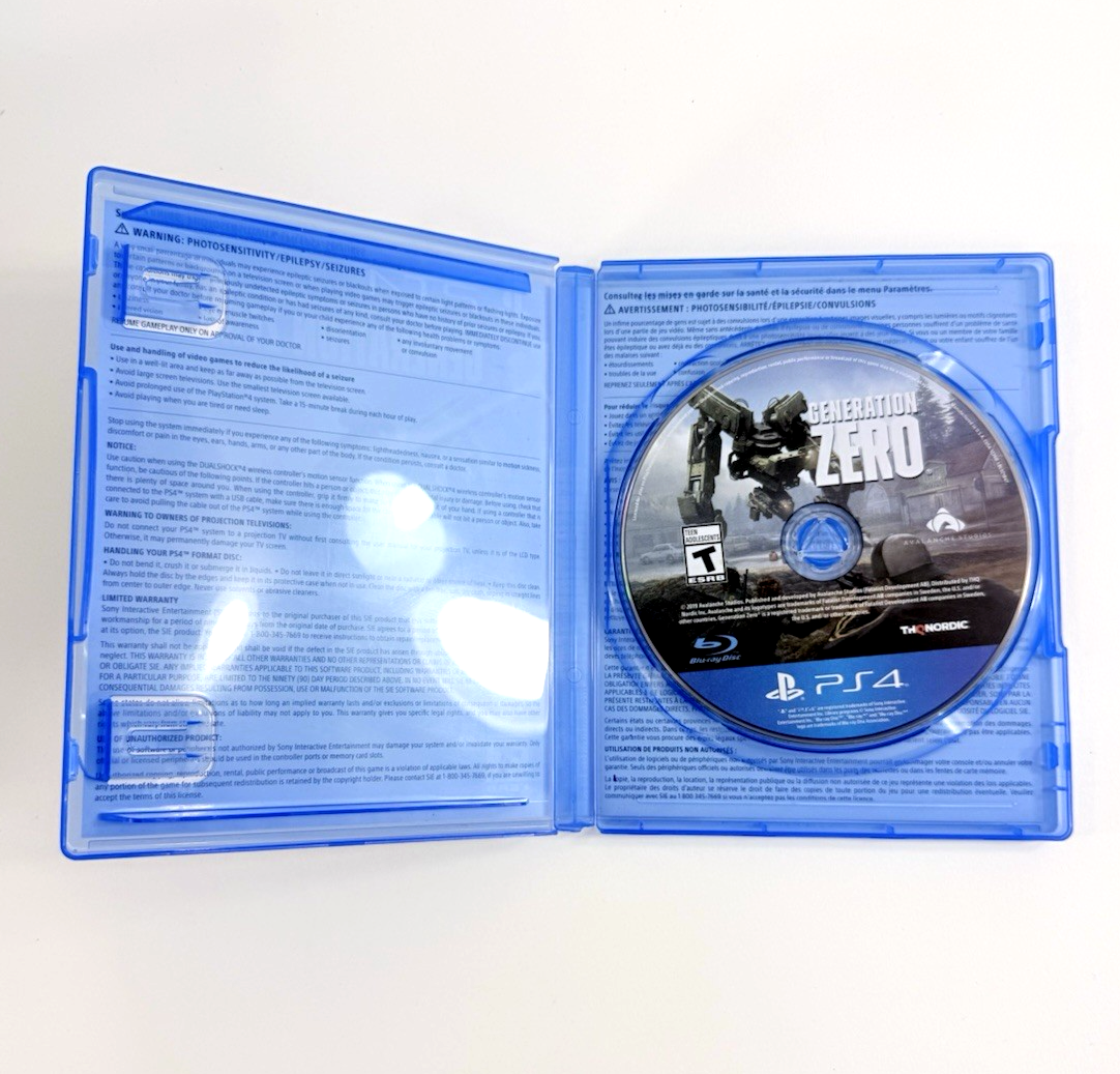 Generation Zero -- Standard Edition (PlayStation 4, 2019) Tested and Working