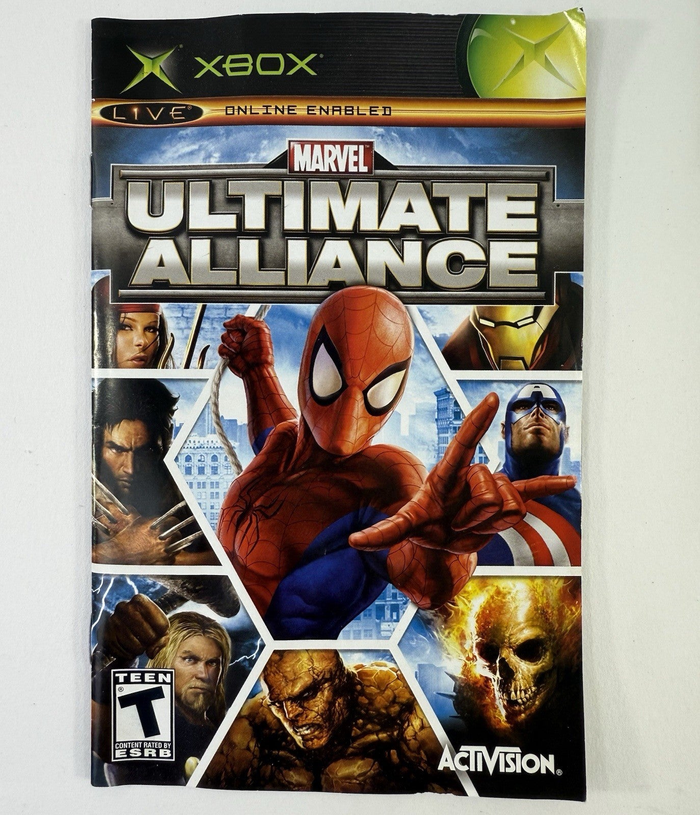 Marvel: Ultimate Alliance (Microsoft Xbox, 2006) Game Case Manual - Tested
