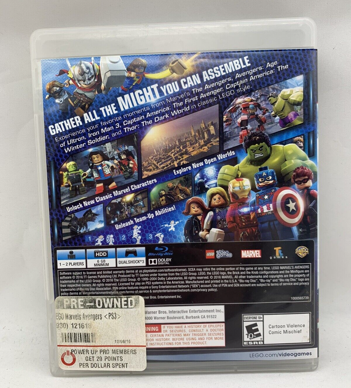 LEGO Marvel's Avengers (Sony PlayStation 3, 2016) Game Case Manual - Tested