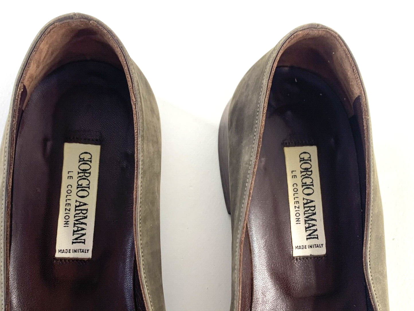 Giorgio Armani Le Collezioni  Size 36 (US 5.5) Peep Toe Leather Flats