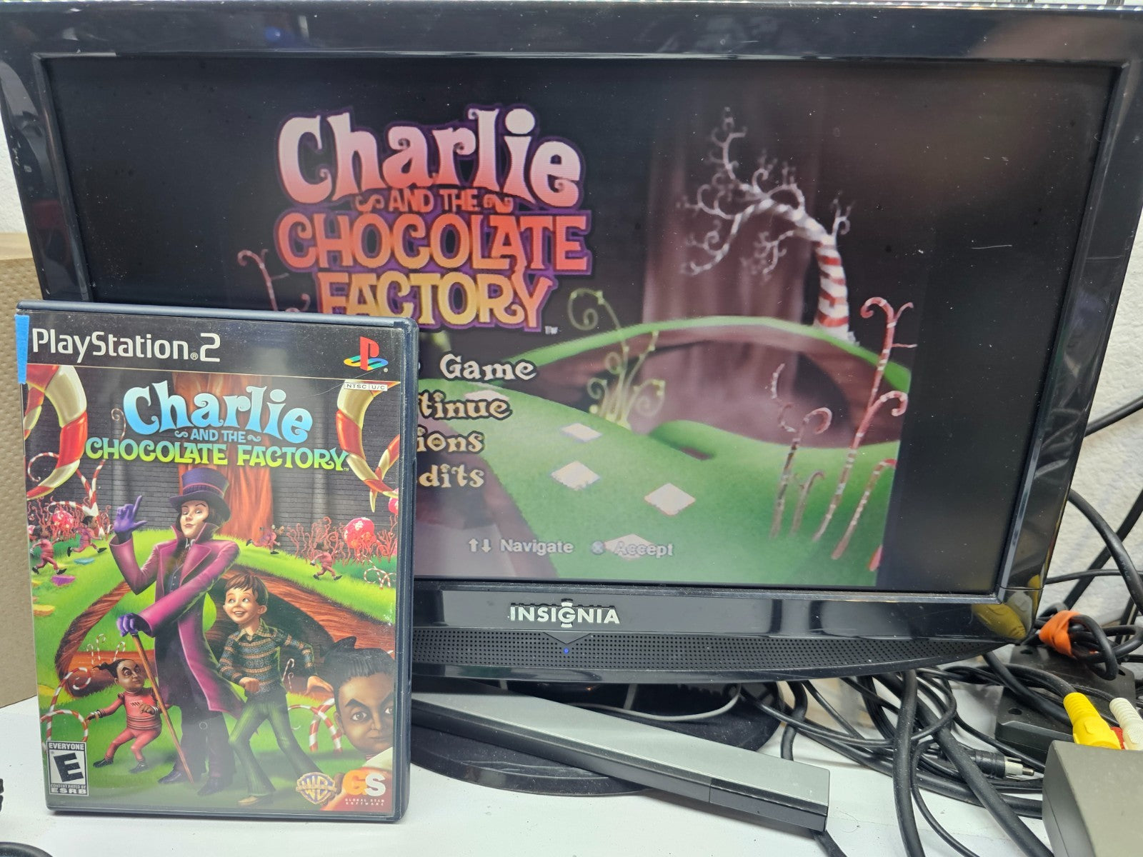 Charlie and the Chocolate Factory (PlayStation 2, 2005) Game, Case, & Manual